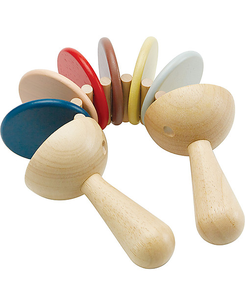 PlanToys Nacchere in Legno - Suono Click Clack Strumenti Musicali