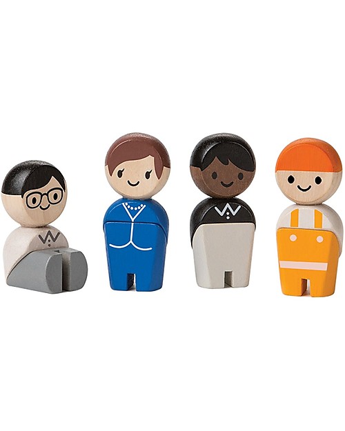 PlanToys Omini e Mestieri in Legno - Eco-friendly e divertente! Far finta di