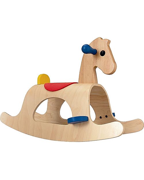PlanToys OUTLET - Cavallo a Dondolo in Legno Palomino - Pezzo di Showroom Cavalcabili
