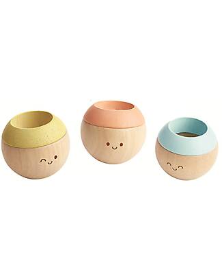 PlanToys Palline Sensoriali in Legno - Sviluppo Visivo, Uditivo e Tattile Costruzioni in Legno