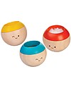 PlanToys Palline Sensoriali in Legno - Sviluppo Visivo, Uditivo e Tattile Giochi per Neonati_