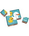 PlanToys Puzzle Baby Cubi in Legno, 4 immagini - Eco-friendly e divertente! Puzzle