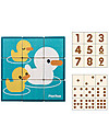 PlanToys Puzzle Baby Cubi in Legno, 4 immagini - Eco-friendly e divertente! Puzzle