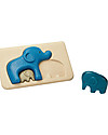 PlanToys Puzzle Baby Elefanti in Legno, 3 pezzi - Eco-friendly e divertente! Puzzle