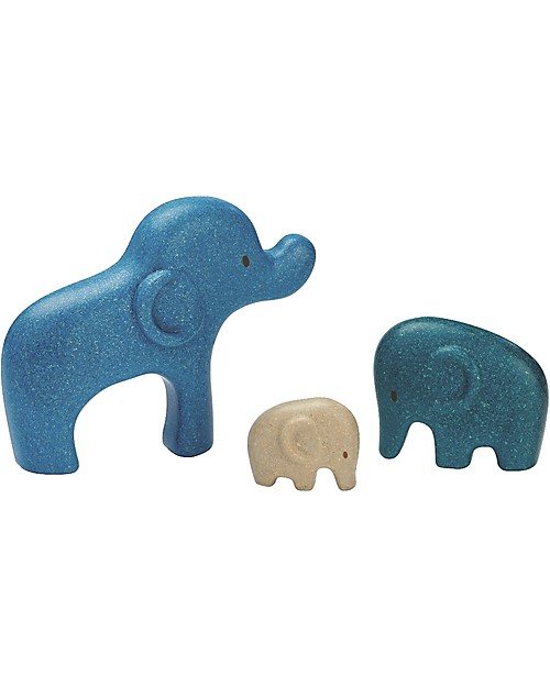 PlanToys Puzzle Baby Elefanti in Legno, 3 pezzi - Eco-friendly e divertente! Puzzle