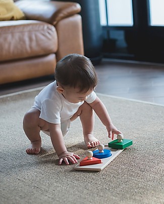 PlanToys Puzzle Baby Forme in Legno, 3 pezzi - Insegna le Figure! Puzzle