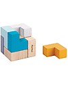PlanToys Puzzle in Legno 3D - Risolvi il Cubo! Costruzioni in Legno