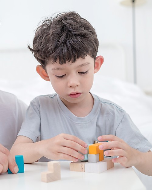 PlanToys Puzzle in Legno 3D - Risolvi il Cubo! Costruzioni in Legno