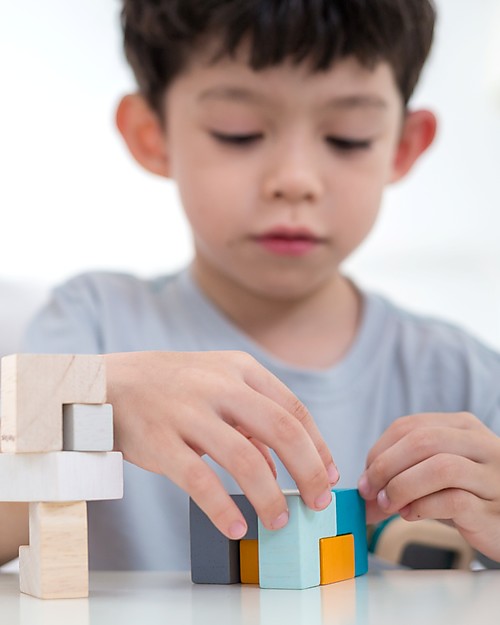 PlanToys Puzzle in Legno 3D - Risolvi il Cubo! Costruzioni in Legno