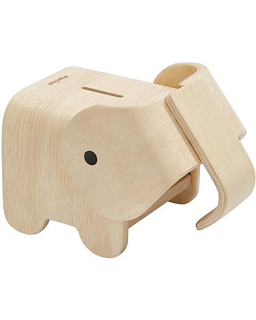 PlanToys Salvadanaio in Legno Elefante Portamonete
