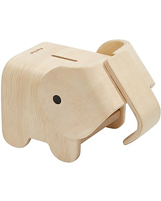 PlanToys Salvadanaio in Legno Elefante Portamonete