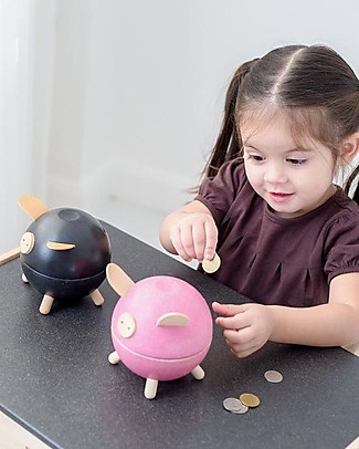 PlanToys Salvadanaio in Legno Maialino Rosa Salvadanai