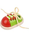 PlanToys Scarpa Giocattolo in Legno - Insegna ad Allacciare le Scarpe Giochi Montessoriani