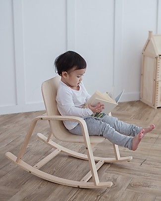 PlanToys Sedia a Dondolo Bimbi in Legno, 3-8 anni - Design ed ecologia! Sedie