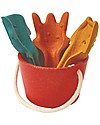 PlanToys Set da Spiaggia: Secchiello, Paletta e Rastrello - Materiale 100% Sostenibile Giochi da Spiaggia