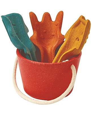 PlanToys Set da Spiaggia: Secchiello, Palette e Rastrello Giochi da Spiaggia