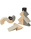 PlanToys Set di Blocchi in Legno - 14 Pezzi di Forme Inusuali Costruzioni in Legno