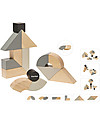 PlanToys Set di Blocchi in Legno - 14 Pezzi di Forme Inusuali Costruzioni in Legno