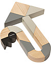 PlanToys Set di Blocchi in Legno - 14 Pezzi di Forme Inusuali Costruzioni in Legno