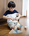 PlanToys Set di Blocchi in Legno - 14 Pezzi di Forme Inusuali Costruzioni in Legno