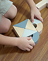 PlanToys Set di Blocchi in Legno - 14 Pezzi di Forme Inusuali Costruzioni in Legno