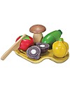 PlanToys Set di Verdura Assortita in Legno - Ecologico e Divertente! Cibo Giocattolo