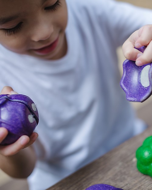 PlanToys Set di Verdura Colorata in Legno - Ecologico e Divertente! Cibo Giocattolo