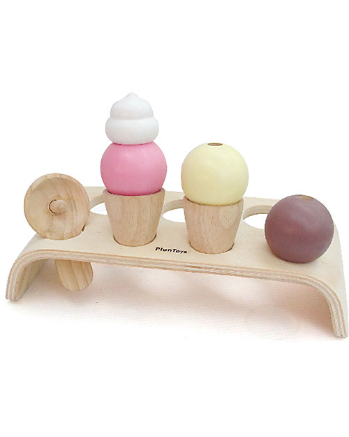 PlanToys Set Gelato in Legno - Ecologico e divertente! Cibo Giocattolo