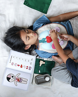 PlanToys Set Gioco Educativo Chirurgo - Impara come funziona il corpo umano! Far finta di
