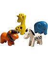 PlanToys Set Gioco in Legno Animali Selvaggi - Dai 12 mesi - Divertente ed ecologico! Animali in Legno
