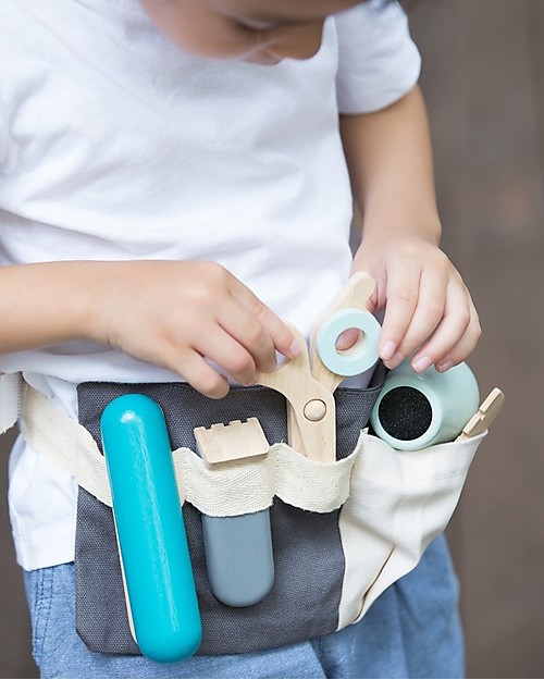 PlanToys Set Gioco in Legno Borsa da Parrucchiere Far finta di