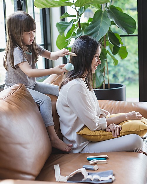 PlanToys Set Gioco in Legno Borsa da Parrucchiere Far finta di