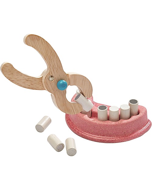 PlanToys Set Gioco in Legno Borsa del Dentista Far finta di