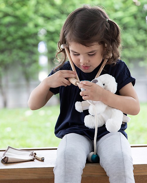 PlanToys Set Gioco in Legno Borsa del Veterinario Far finta di