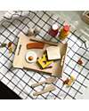 PlanToys Set Gioco in Legno Colazione all'Inglese con Vassoio - Diverte ed educa! Cibo Giocattolo