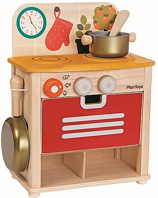 PlanToys Set Gioco in Legno Cucina - Bellissima e divertente! Cucine Giocattolo
