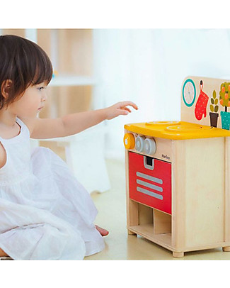 PlanToys Set Gioco in Legno Cucina - Bellissima e divertente! Cucine Giocattolo