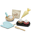 PlanToys Set Gioco in Legno Cupcakes - Divertente ed ecologico! Cibo Giocattolo