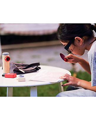PlanToys Set Gioco in Legno Detective - Divertente ed ecologico Giochi Per Inventare Storie