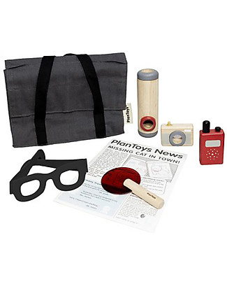 PlanToys Set Gioco in Legno Detective - Divertente ed ecologico Giochi STEM