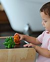 PlanToys Set Gioco in Legno Dinosauri - Dai 12 mesi - Divertente ed ecologico! Animali in Legno