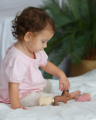 PlanToys Set Gioco in Legno Fattoria - Dai 12 mesi - Divertente ed ecologico! Giochi Per Inventare Storie