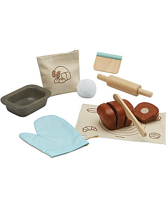 PlanToys Set Gioco in Legno Panettiere - Divertente ed ecologico! Cibo Giocattolo