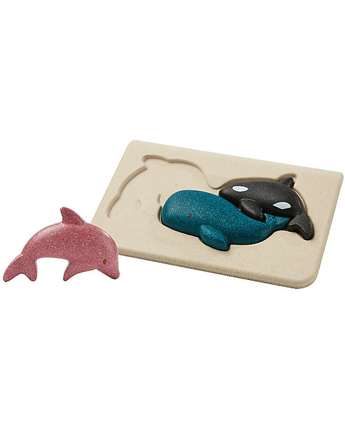 PlanToys Set Gioco in Legno Puzzle Sea Life - Divertente ed ecologico! Incastri in Legno