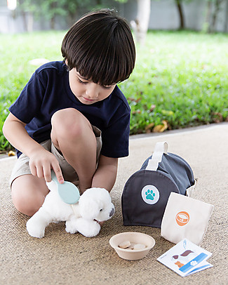 PlanToys Set Gioco in Legno Trasportino con Accessori Animale Giochi Per Inventare Storie
