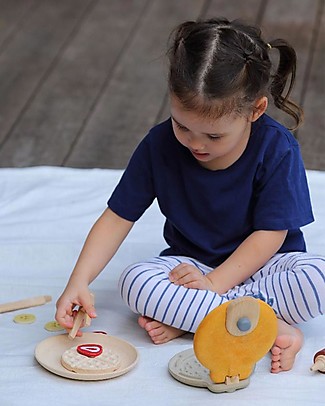 PlanToys Set di Stoviglie in Legno - Educa e Diverte! unisex (bambini)