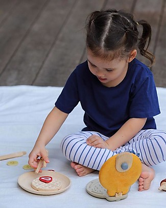 PlanToys Set Gioco in Legno Waffles - Diverte ed educa! Cucine Giocattolo