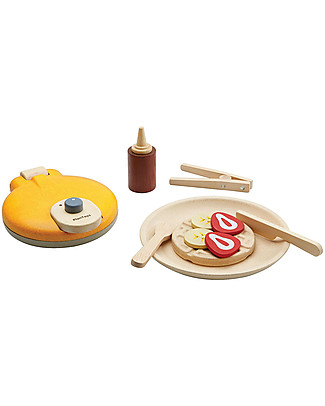 PlanToys Set Gioco in Legno Waffles - Diverte ed educa! Cucine Giocattolo