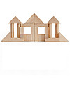 PlanToys Set Mattoncini in Legno - Natural - Comprende 40 pezzi Costruzioni in Legno