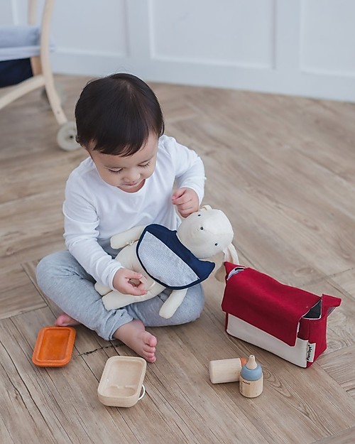 PlanToys Set per la Pappa Bambola - Stimola il Senso di Responsabilità Cucine Giocattolo